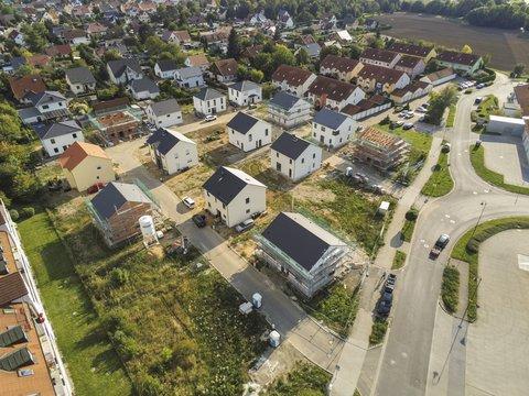 Drohnenaufnahme vom Baugebiet Seepark Naunhof Drohnenaufnahme vom Baugebiet Seepark Naunhof