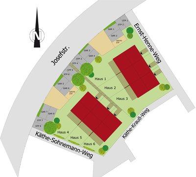 Lageplan vom HELMA-Bauprojekt Josefstraße Lageplan vom HELMA-Bauprojekt Josefstraße