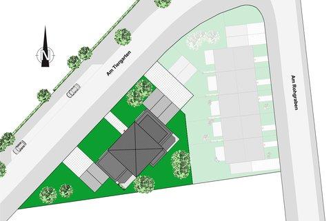 Lageplan vom HELMA-Bauprojekt in Kirchrode Lageplan vom HELMA-Bauprojekt in Kirchrode