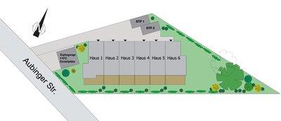Lageplan vom HELMA-Bauprojekt Aubinger Str. 164 Lageplan vom HELMA-Bauprojekt Aubinger Str. 164