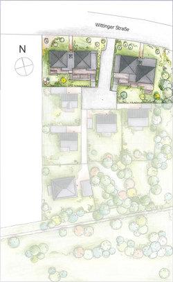 Lageplan vom HELMA-Bauprojekt in Celle Lageplan vom HELMA-Bauprojekt in Celle