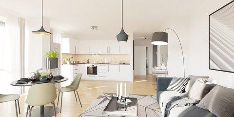 Wohnung 2: Küche und Essbereich Wohnung 2: Küche und Essbereich