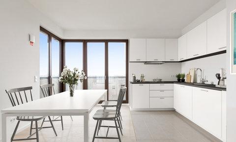 Küche: Penthouse von HELMA in Berlin-Karlshorst Küche: Penthouse von HELMA in Berlin-Karlshorst