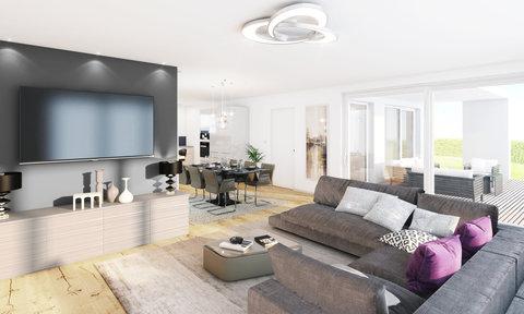 HELMA Stadtvilla Lugano Wohnzimmer HELMA Stadtvilla Lugano Wohnzimmer