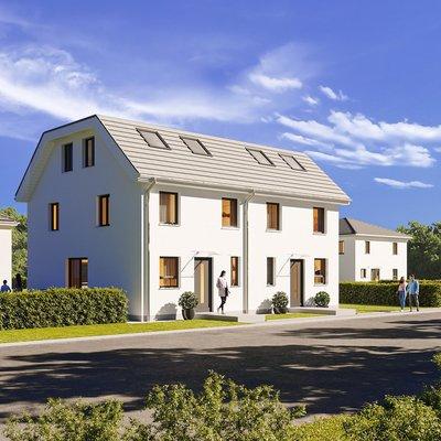 Doppelhaus in Brieselang: Ansicht vom Eingang Doppelhaus in Brieselang: Ansicht vom Eingang