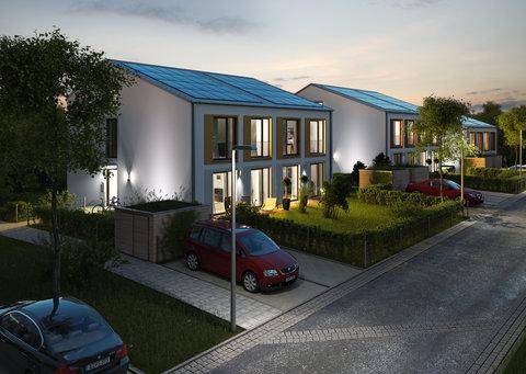 Doppelhäuser von HELMA im ecoQuartier in Pfaffenhofen Doppelhäuser von HELMA im ecoQuartier in Pfaffenhofen