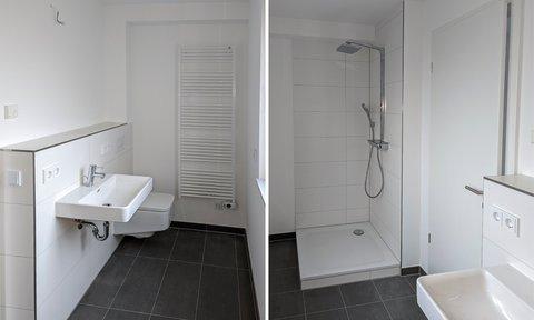 WC mit Dusche im Doppelhaus in Ahrensburg WC mit Dusche im Doppelhaus in Ahrensburg