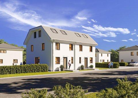 Doppelhaus in Brieselang: Ansicht vom Eingang Doppelhaus in Brieselang: Ansicht vom Eingang