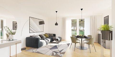 Wohnung 2: Wohnzimmer Wohnung 2: Wohnzimmer